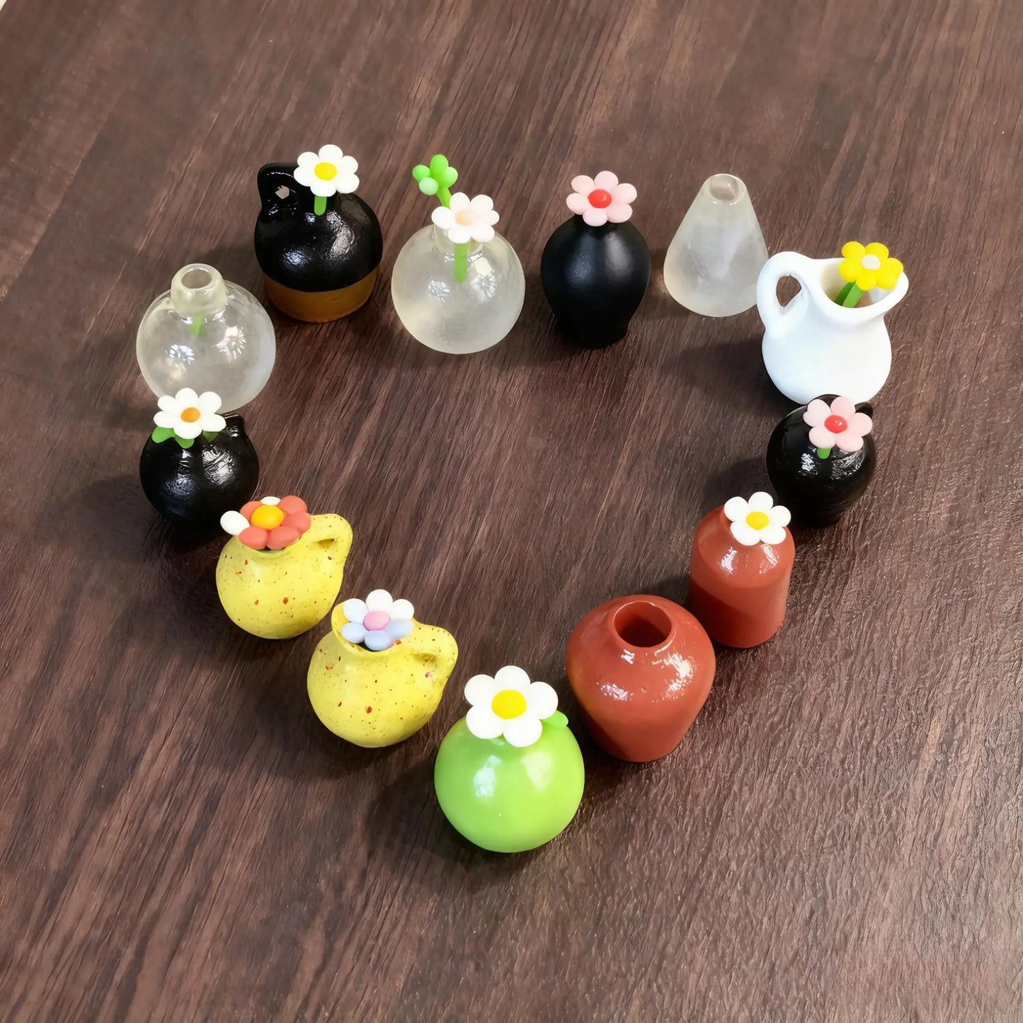 Cute Mini Vase Fridge Magnets, 8-Piece Set – Nordic-Chinese Fusion Design, DIY Creative Home Decor, Shatterproof Resin, Great Gift for Girlfriend, Best Friend, Mom (Kitchen, Office, Room)