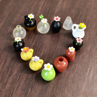 Cute Mini Vase Fridge Magnets, 8-Piece Set – Nordic-Chinese Fusion Design, DIY Creative Home Decor, Shatterproof Resin, Great Gift for Girlfriend, Best Friend, Mom (Kitchen, Office, Room)