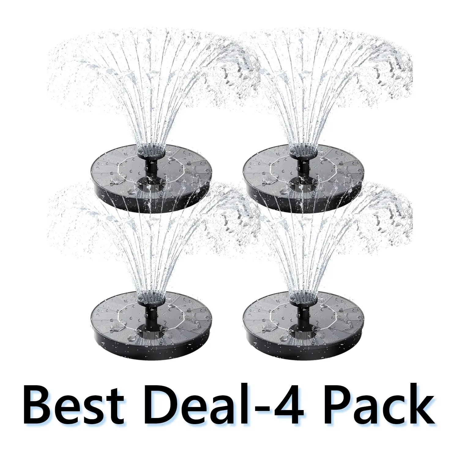 JNOEC Solar Fountain, Solar Bird Bath Fountains Pump with 6 Nozzles, 2026 Upgraded Free Standing Floating Solar Powered Water Fountain Pump for Bird Bath, Garden, Pond, Pool and Outdoor