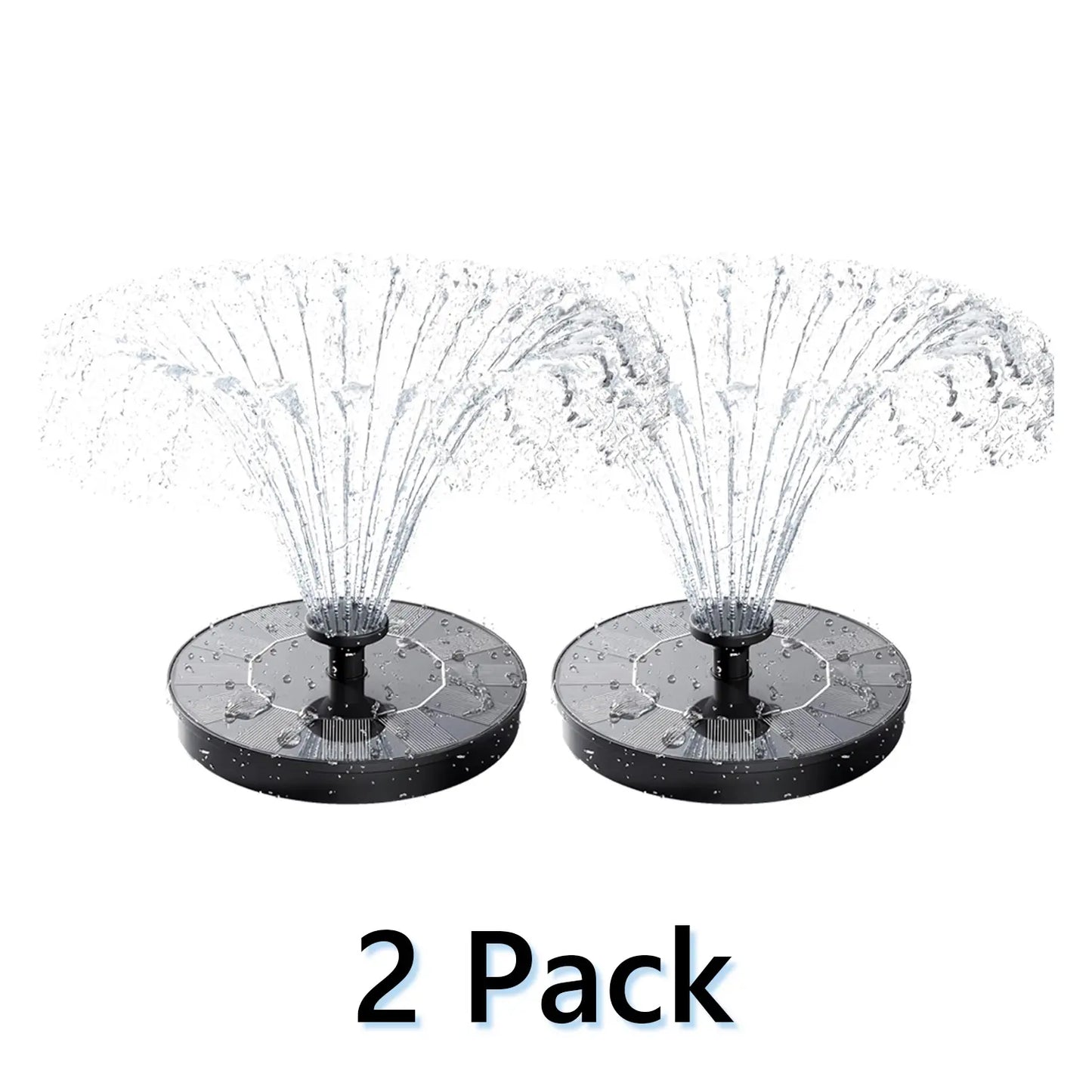 JNOEC Solar Fountain, Solar Bird Bath Fountains Pump with 6 Nozzles, 2026 Upgraded Free Standing Floating Solar Powered Water Fountain Pump for Bird Bath, Garden, Pond, Pool and Outdoor