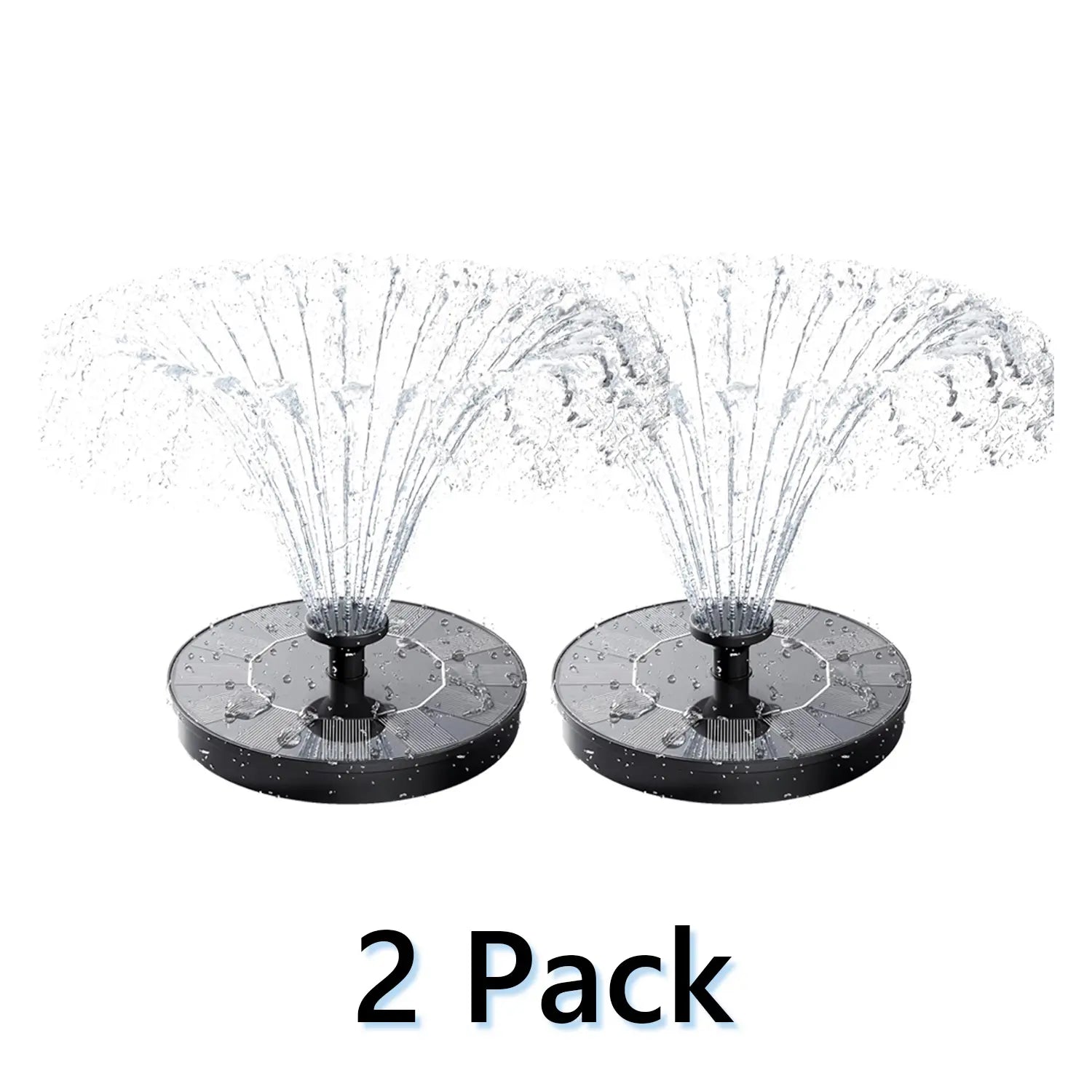 JNOEC Solar Fountain, Solar Bird Bath Fountains Pump with 6 Nozzles, 2026 Upgraded Free Standing Floating Solar Powered Water Fountain Pump for Bird Bath, Garden, Pond, Pool and Outdoor