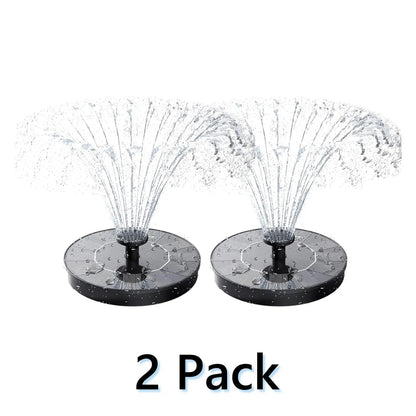 JNOEC Solar Fountain, Solar Bird Bath Fountains Pump with 6 Nozzles, 2026 Upgraded Free Standing Floating Solar Powered Water Fountain Pump for Bird Bath, Garden, Pond, Pool and Outdoor