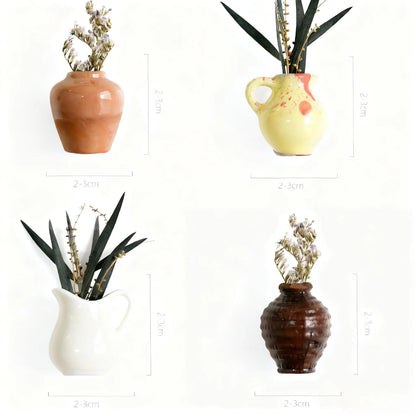 Cute Mini Vase Fridge Magnets, 8-Piece Set – Nordic-Chinese Fusion Design, DIY Creative Home Decor, Shatterproof Resin, Great Gift for Girlfriend, Best Friend, Mom (Kitchen, Office, Room)