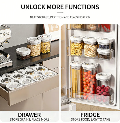 Airtight Insulated Food Storage Set Refrigerator Pantry Organizer Bins Stackable Fridge Organizer Bins with Lids Container Kitchen Set Storage Clear PET Material Odor-Resistant Space-Saving
